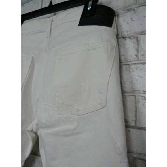 Fabric Brand & Co White Selvedge Slim Fit Distressed Jeans FB02 DUFF 30 X 34 NEW - Picture 11 of 11